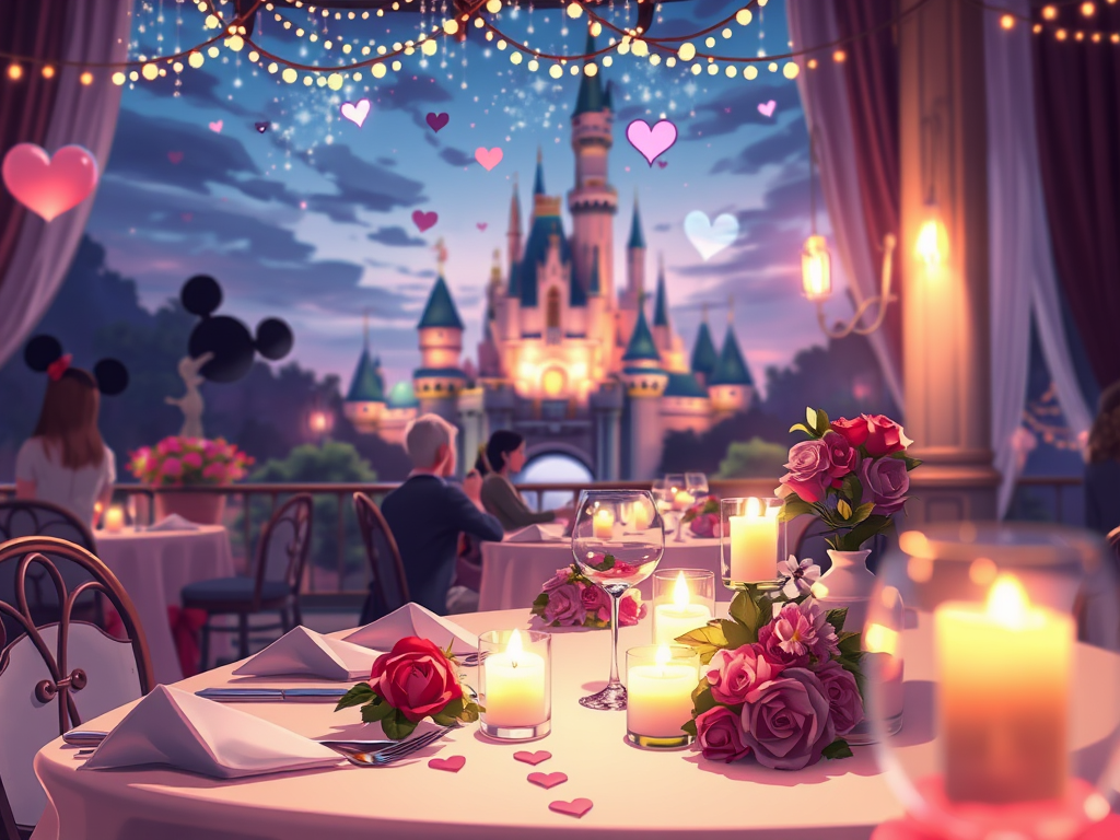 Restaurants Romantiques à Disneyland Paris pour la&nbsp;Saint-Valentin